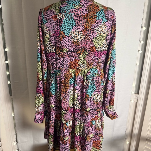 Karlie Purple Pink Long Sleeve Sundress Large - Picture 2 of 6